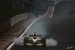 Eddie Irvine bloquant ses roues lors du GP du Brsil 2001